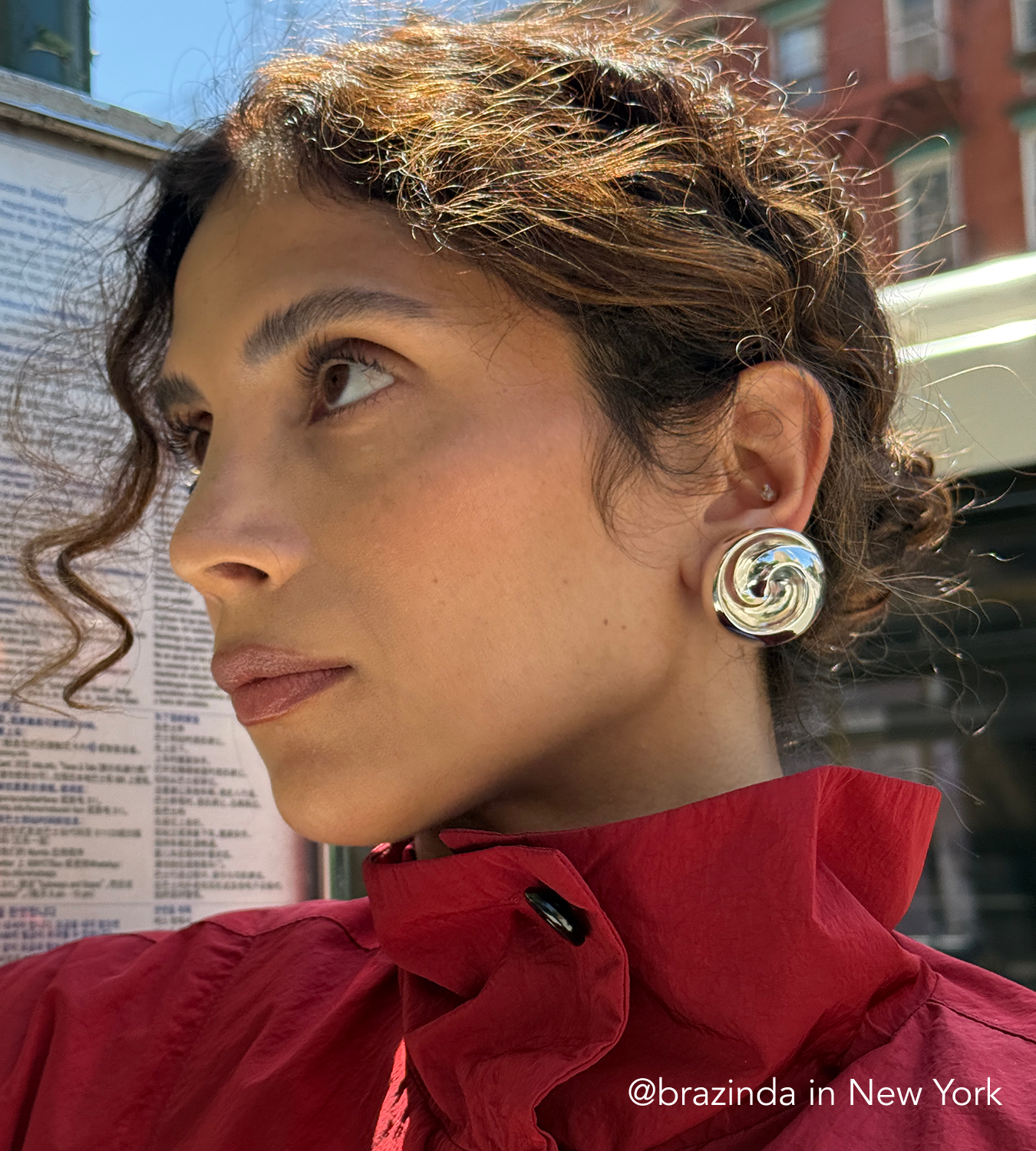 renzo earrings in silver