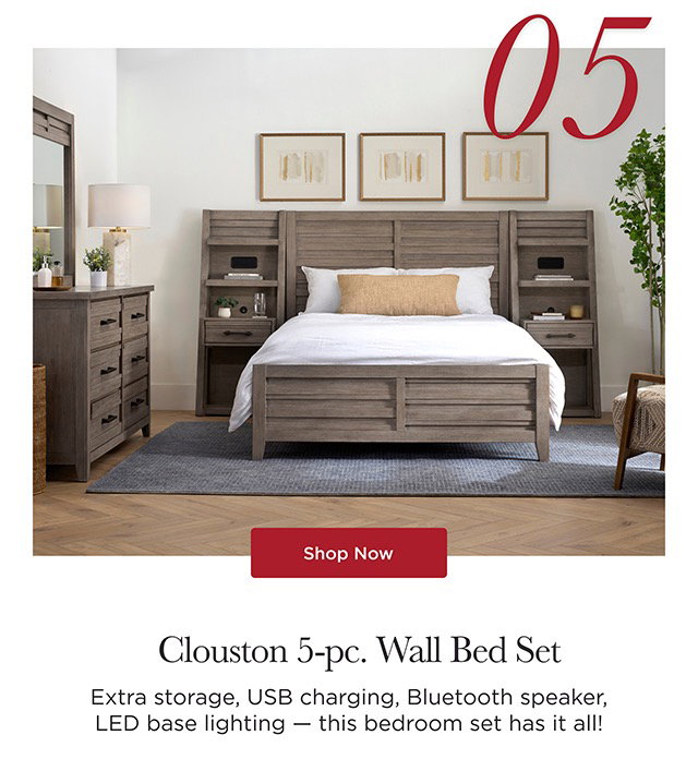 05 - Clouston 5-pc. Wall Bed Set - Shop Now