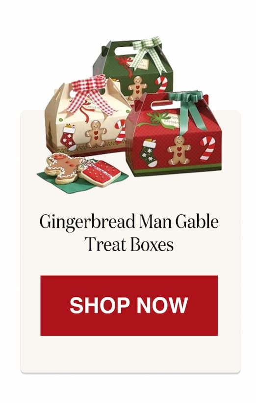 Gingerbread Man Gable Treat Boxes [Click here to Shop Now]