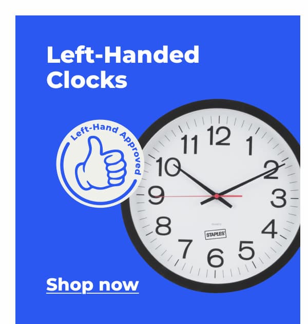 Left-Handed Clocks - Shop now