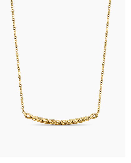 Sculpted Cable Bar Necklace