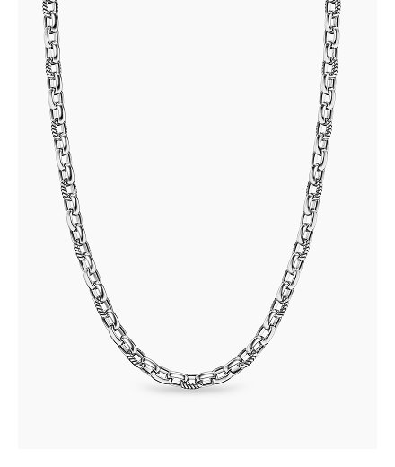 Chevron Oval Link Necklace