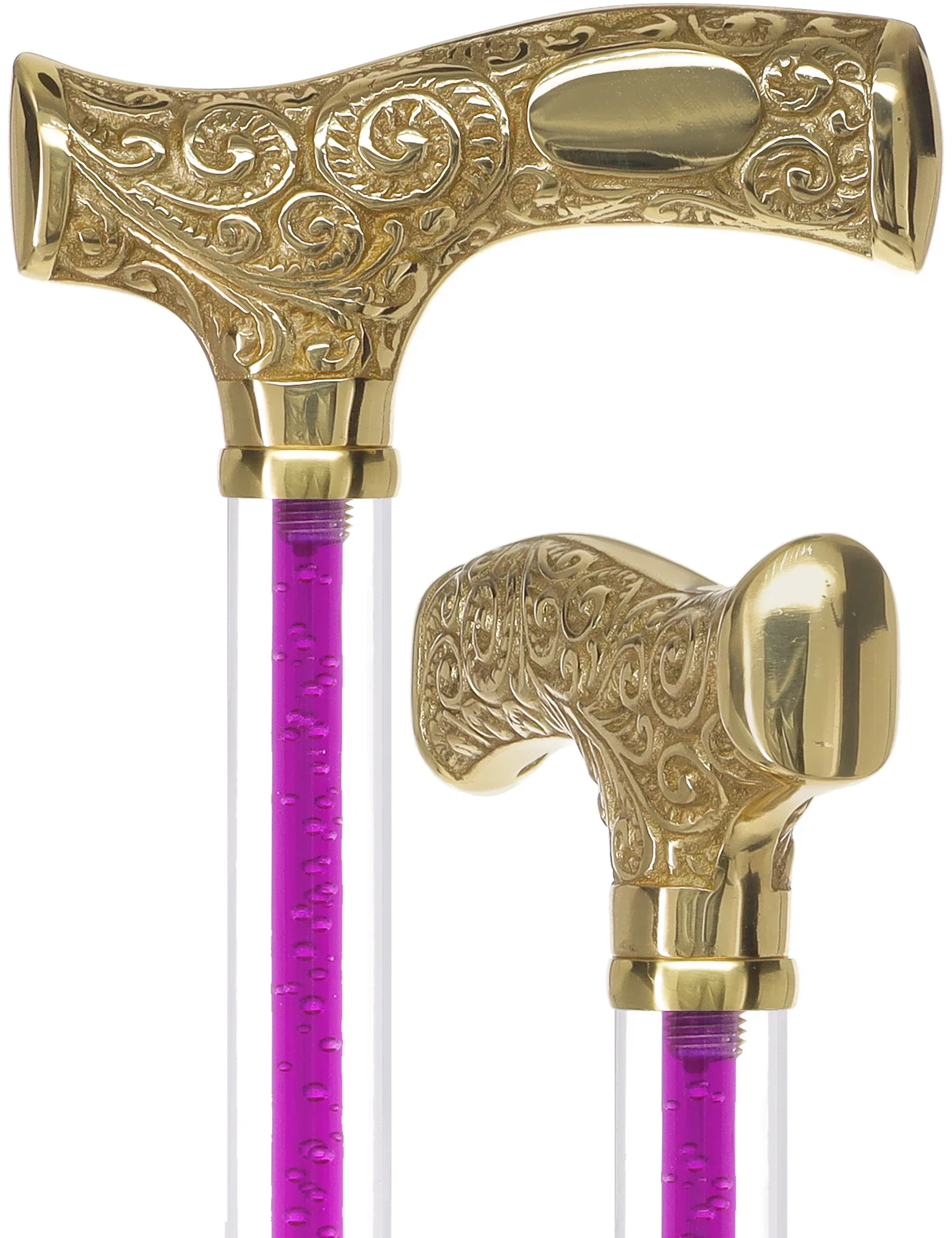 Image of Make It Yours: Color Invisible Clear Shaft w/ Premium Brass Cane