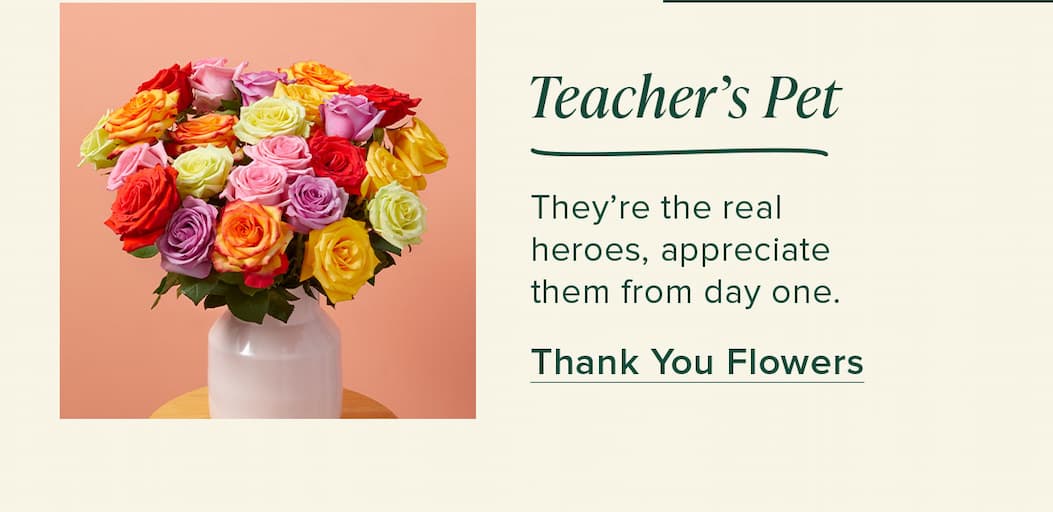 Teachers Pet  They’re the real heroes, appreciate them from day one. Thank You Flowers 