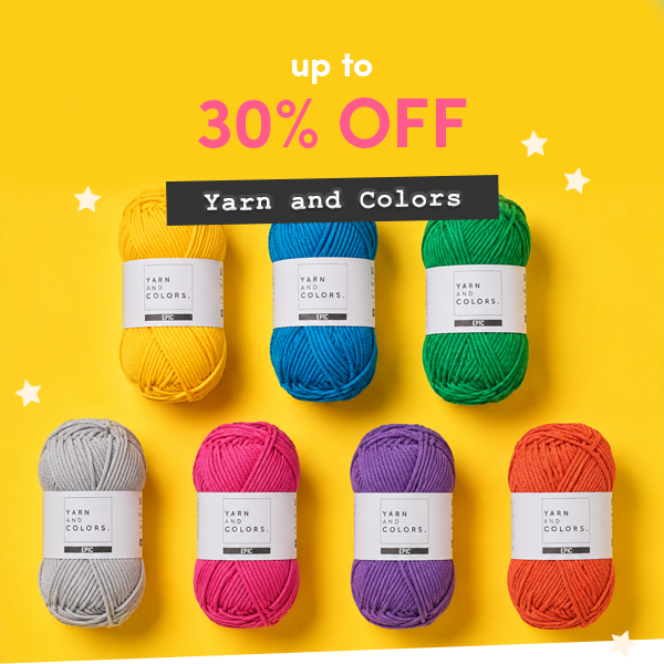 Up to 30% off Yarn and Colors