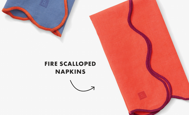 FIRE WAVY EDGE NAPKINS