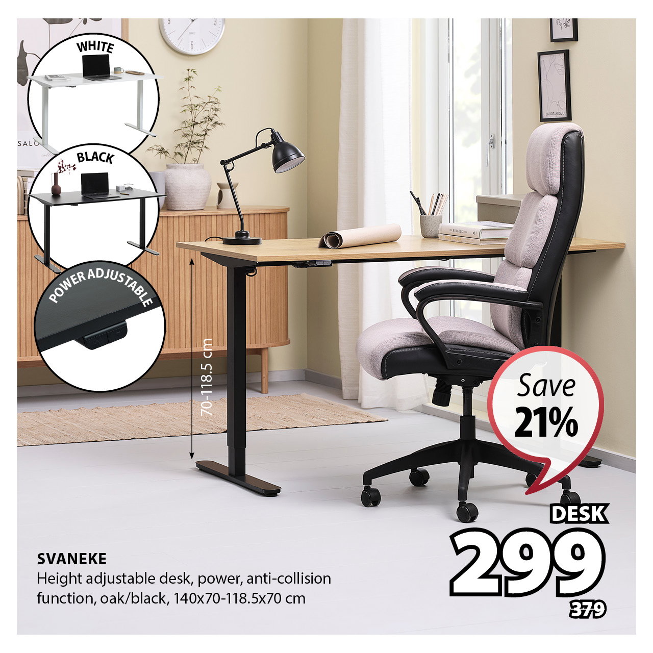 SVANEKE Height adjustable desk | Save 21%