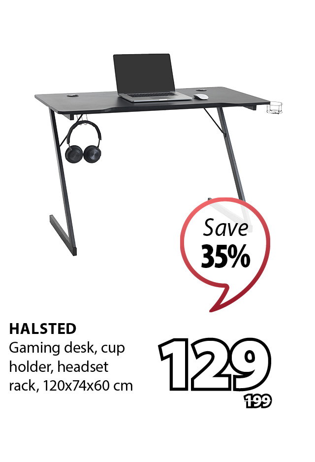 HALSTED Gaming desk | Save 35%