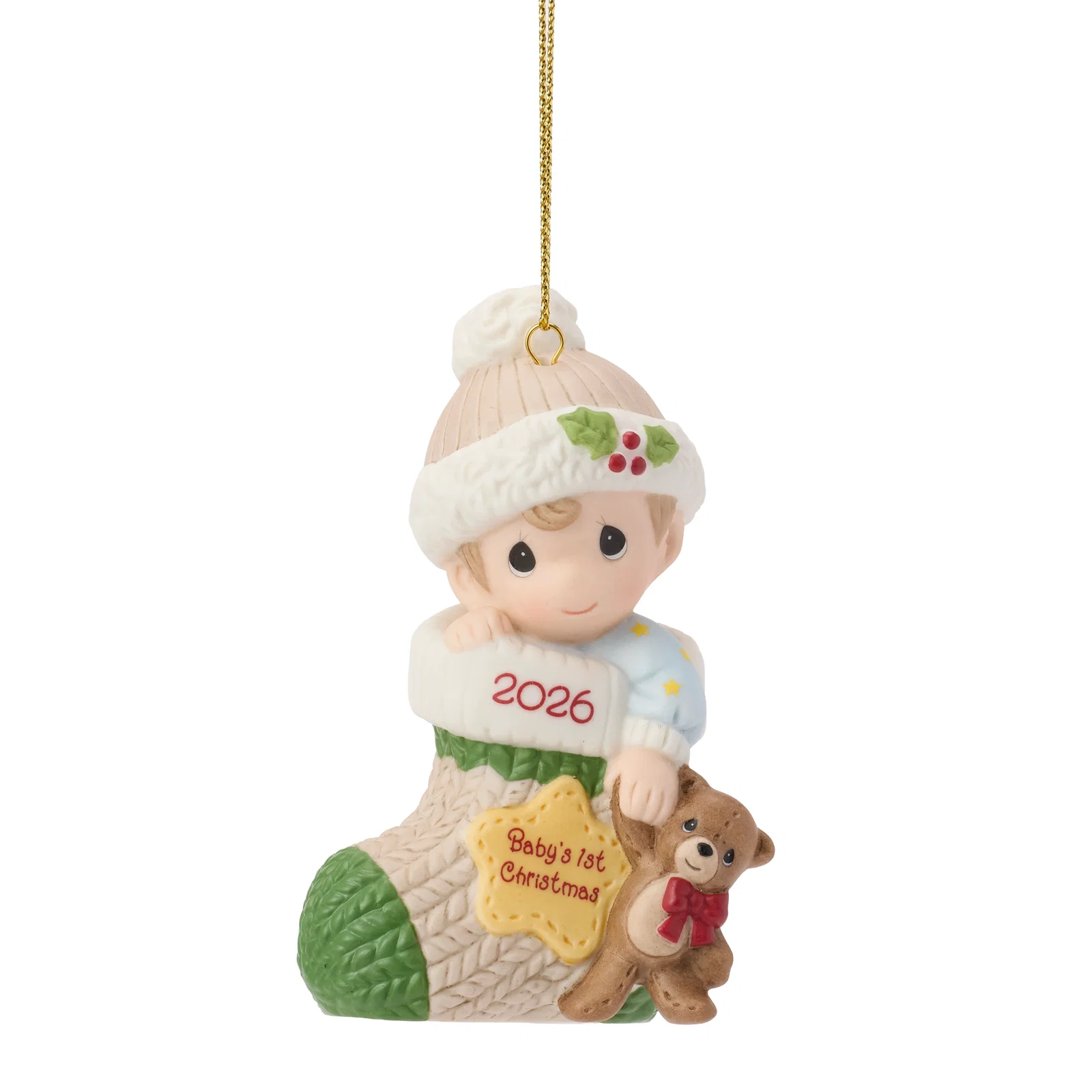Image of Baby's First Christmas 2026 Dated Baby Boy Ornament