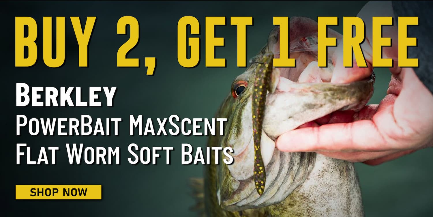 Buy 2, Get 1 Free Berkley PowerBait MaxScent Flat Worm Soft Baits Shop Now