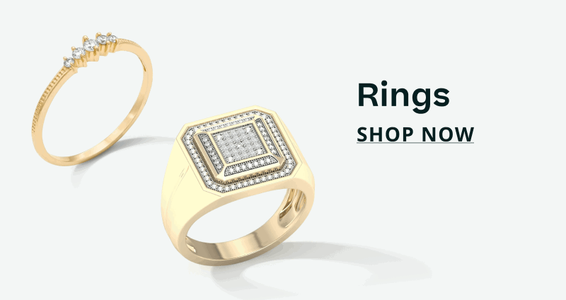 Gold band with diamonds & bold gold signet ring with large square pavé face. Rings. Click here to shop now