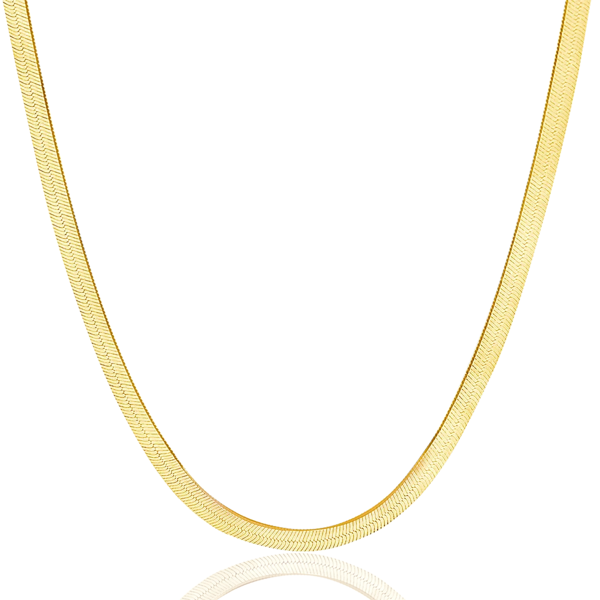 Image of 14K Gold Grand Herringbone Necklace 4.5mm