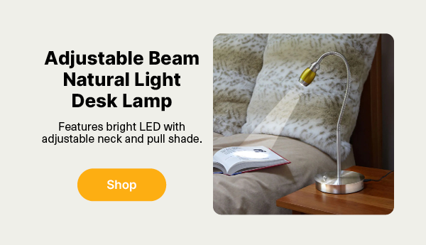 Adjustable Beam Natural Light Desk Lamp