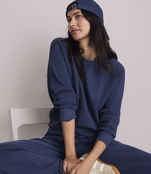 Lou & Grey Garment Dyed Waffle Top