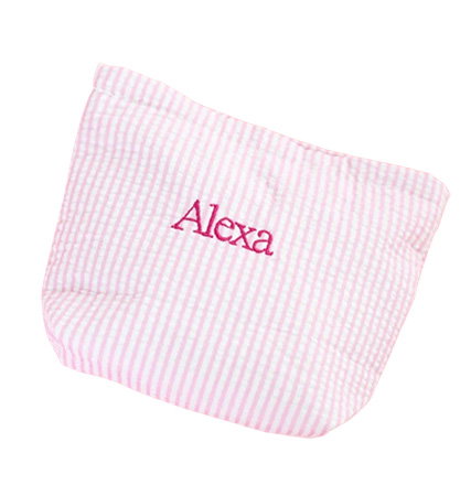 Peony Pink Stripe Pouch Peony Pink Stripe Pouch 