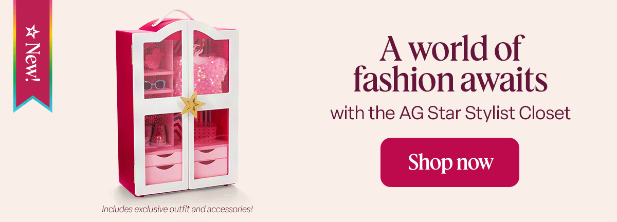 A world of fashion awaits with the AG Star Stylist Closet. Shop now