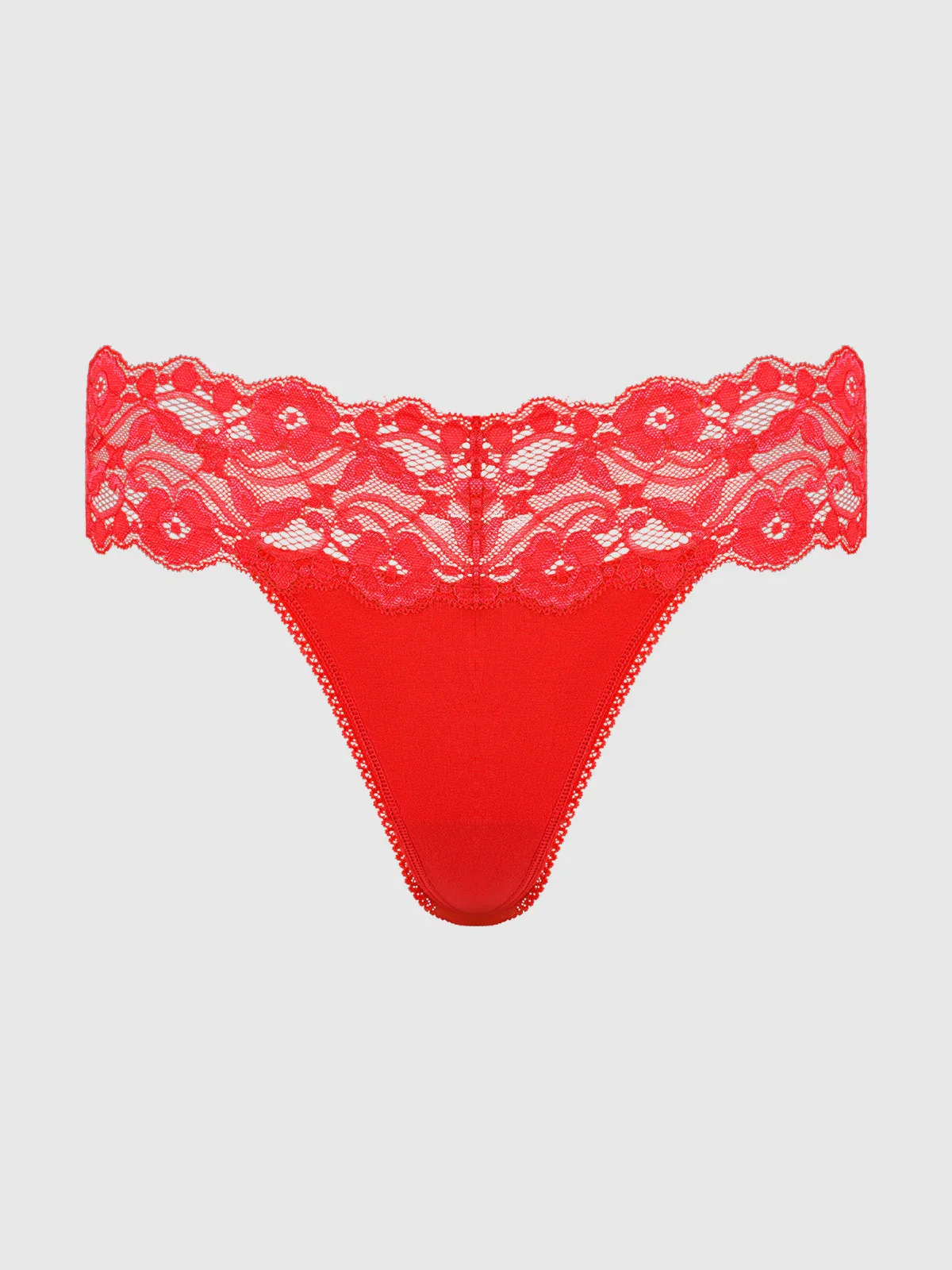 Image of Bridget Stretch Cotton & Lace Thong