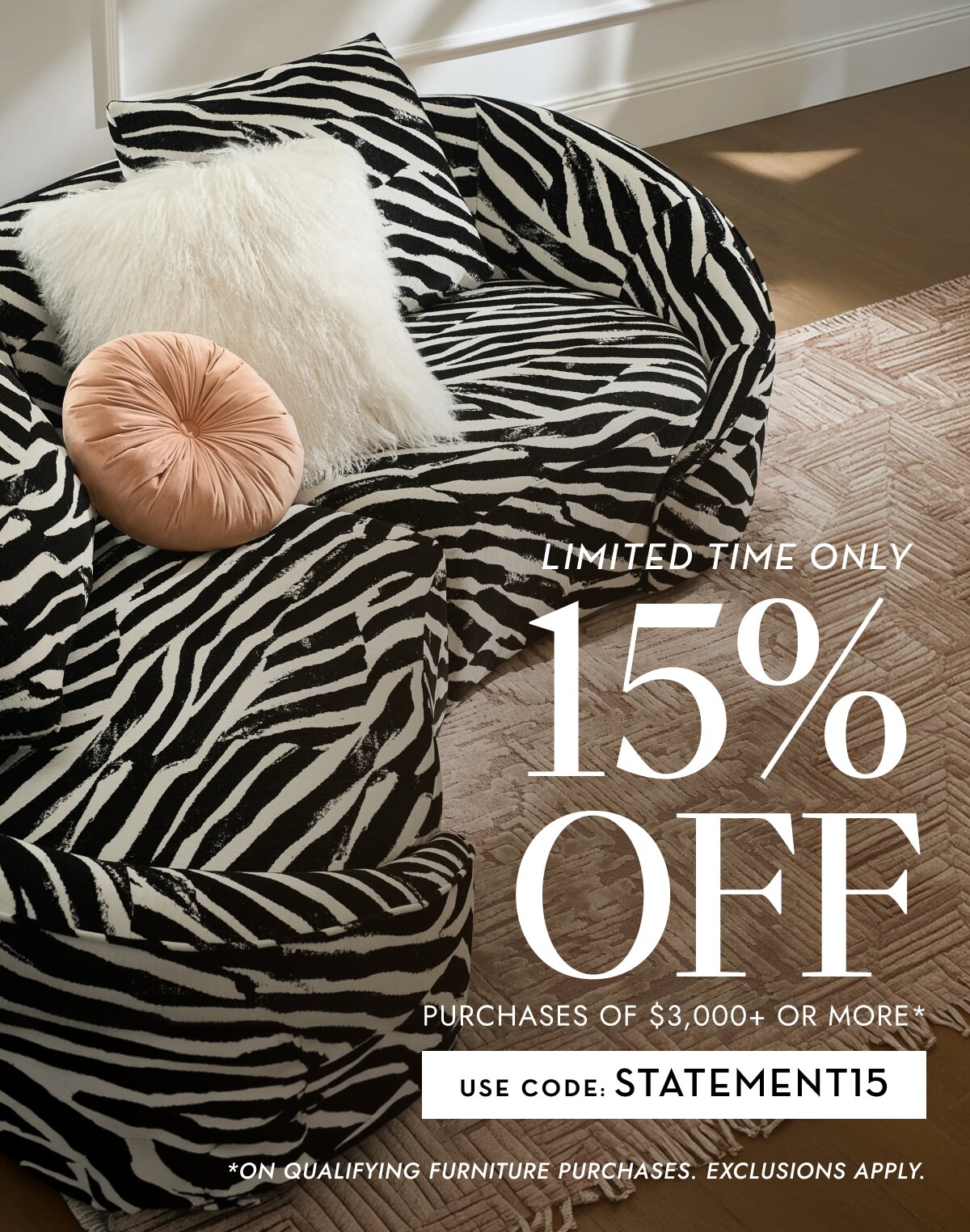 Get 15% Off On Furniture Over $3000