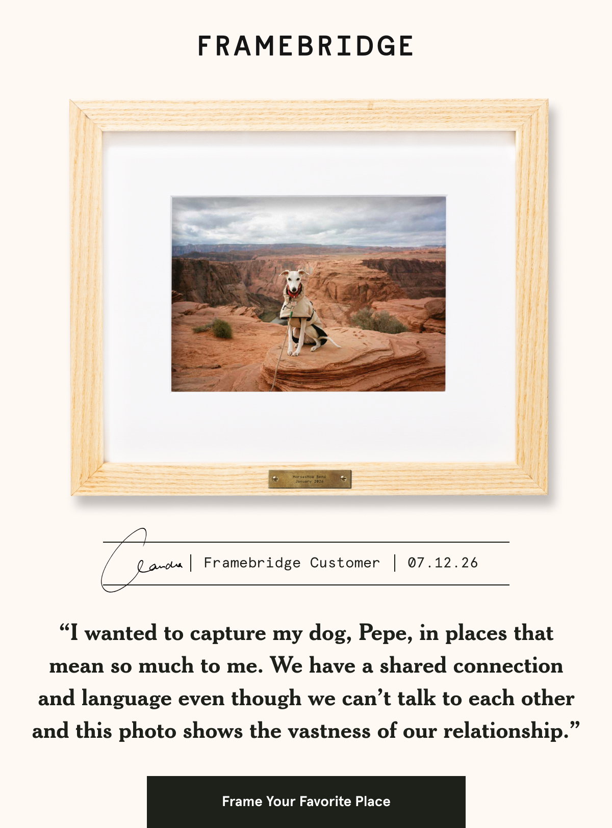 Frame Your Favorite Place