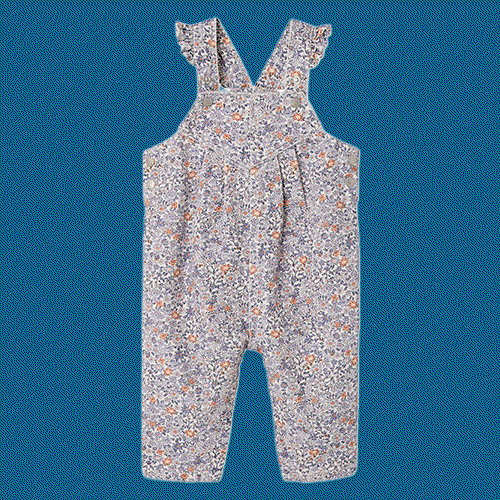 Dungarees for baby girls - blue