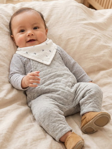 Customisable 3-piece baby set - marl grey