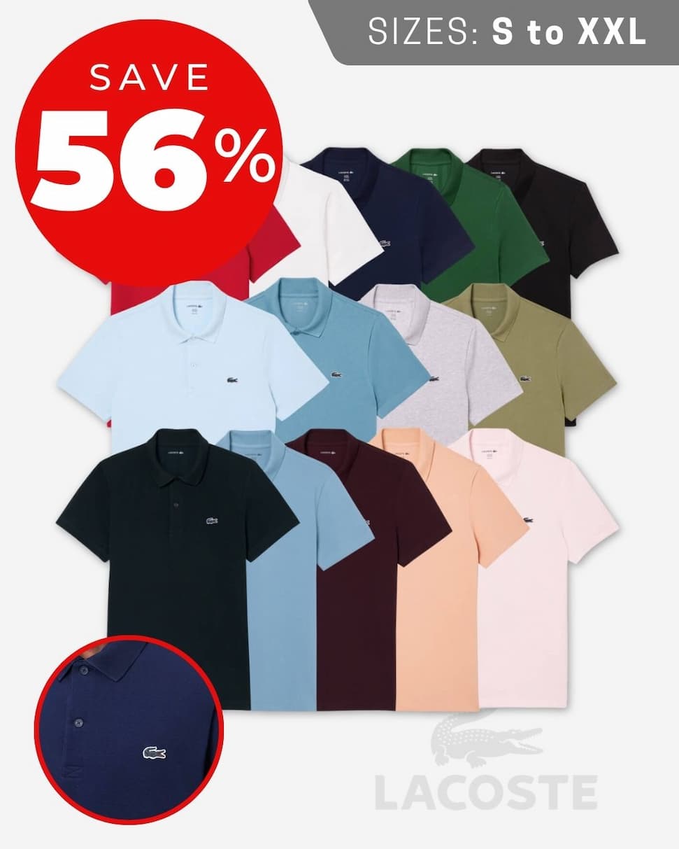 Lacoste Mens Organic Cotton Blend Embroidered Golf Polo Shirt