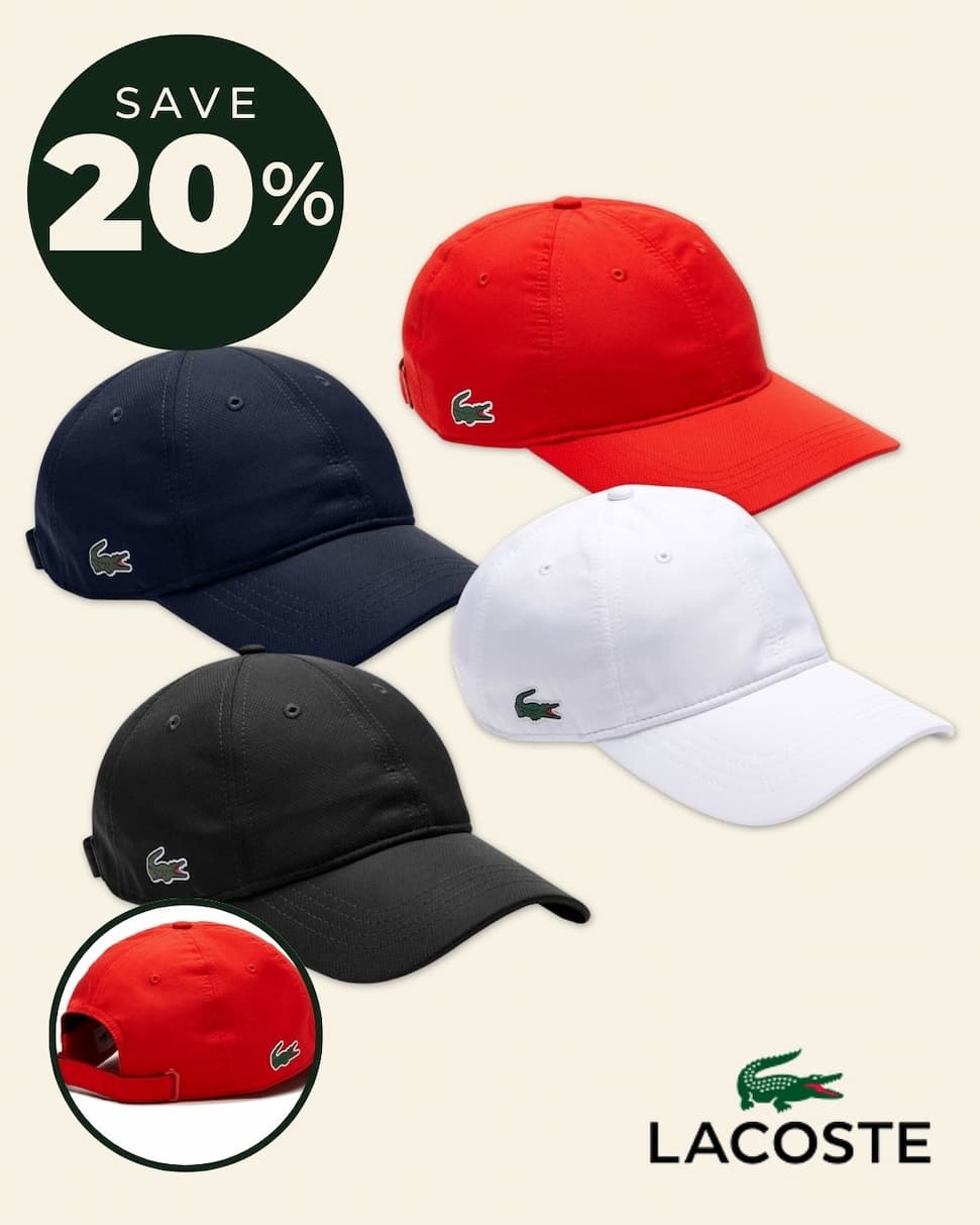 Lacoste Mens 2026 Sport Lightweight Adjustable Strap Baseball Cap