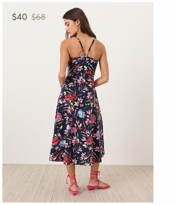 Organic Fit & Flare Midi Dress