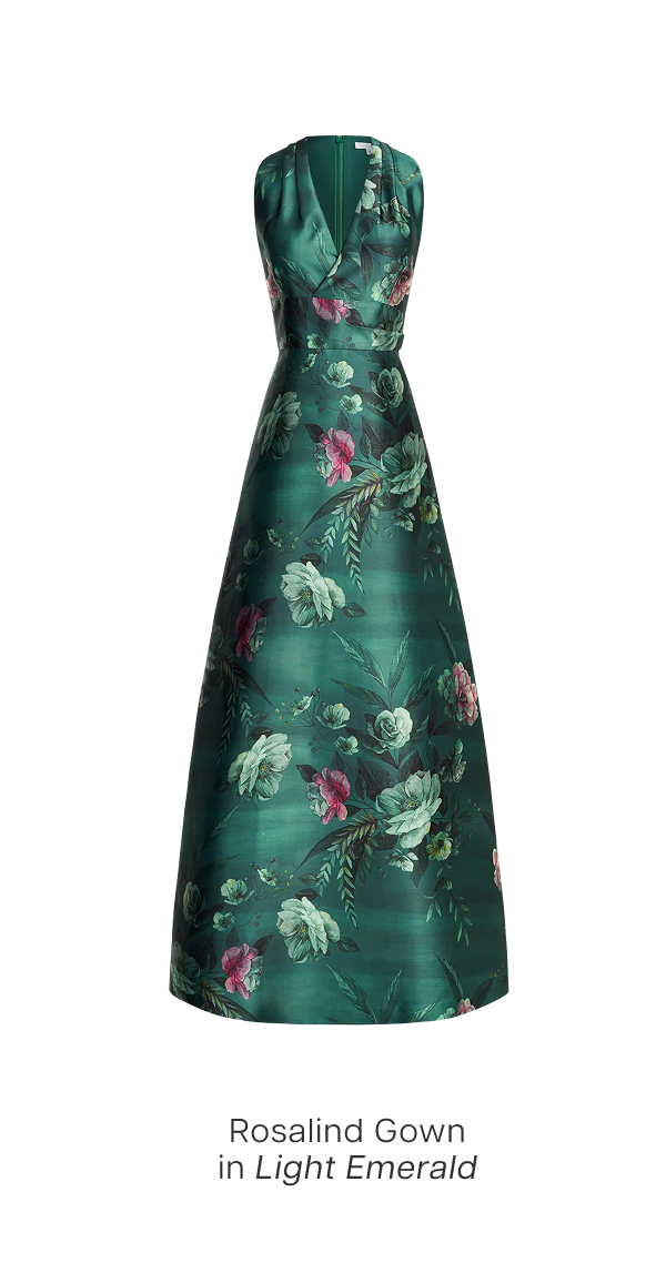 Rosalind Gown in Light Emerald 