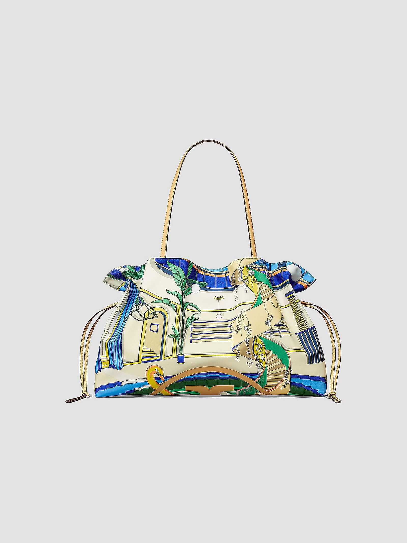Tory Burch Ella Printed Drawstring Tote Bag