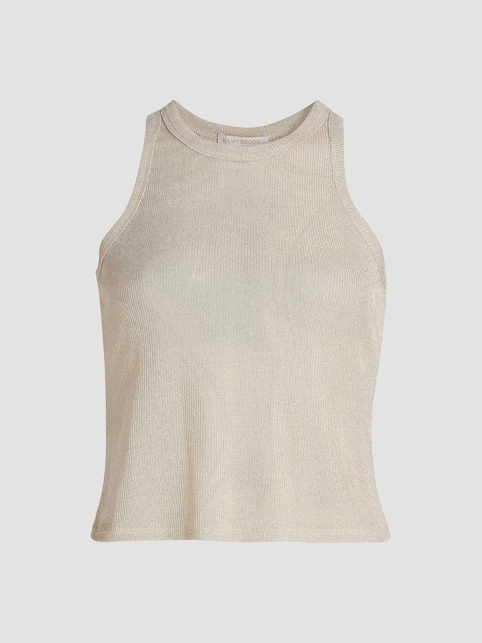 Ramy Brook Ella Metallic Knit Tank Top