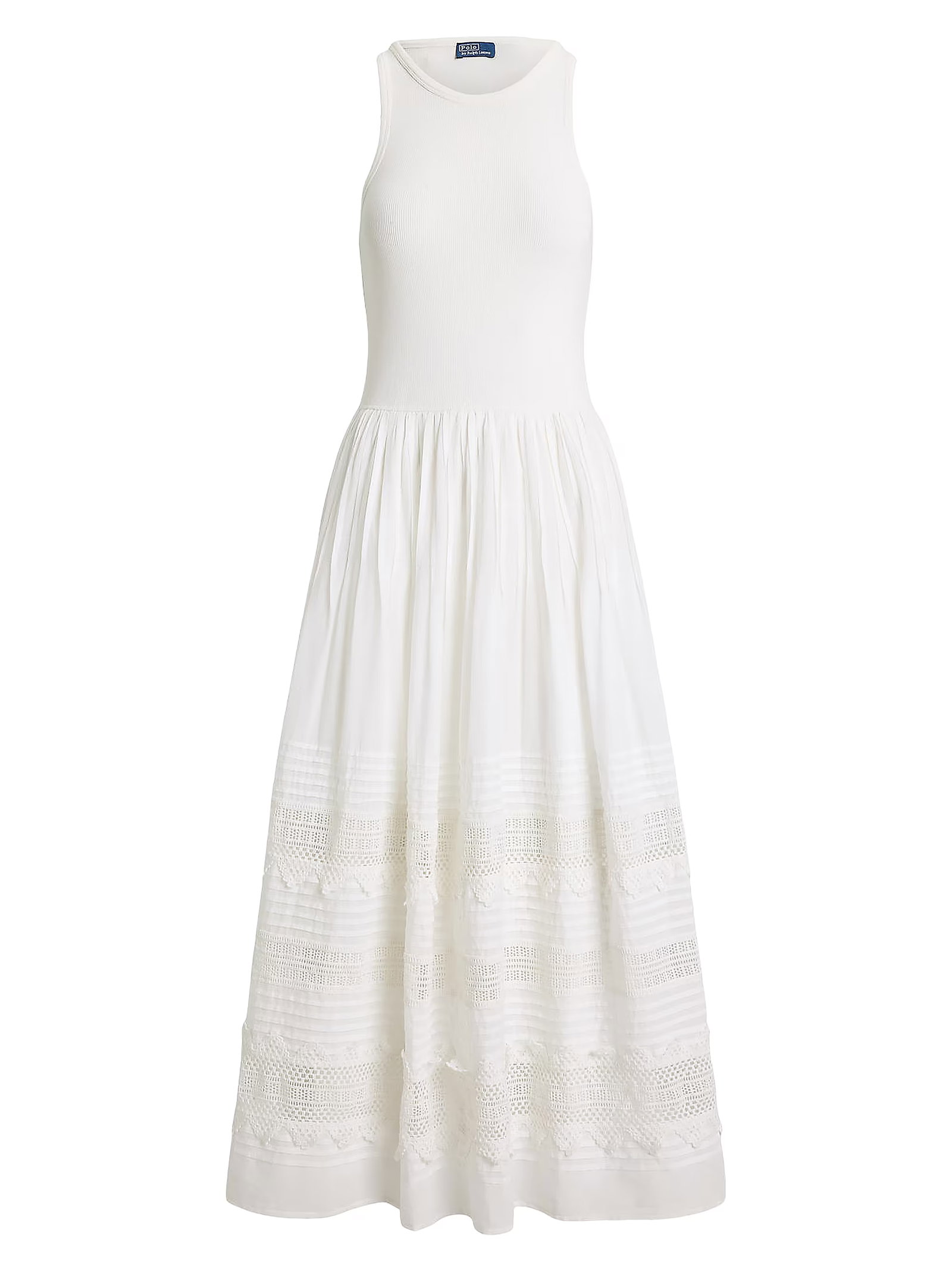 Polo Ralph Lauren Lace-Trim Tank Midi-Dress