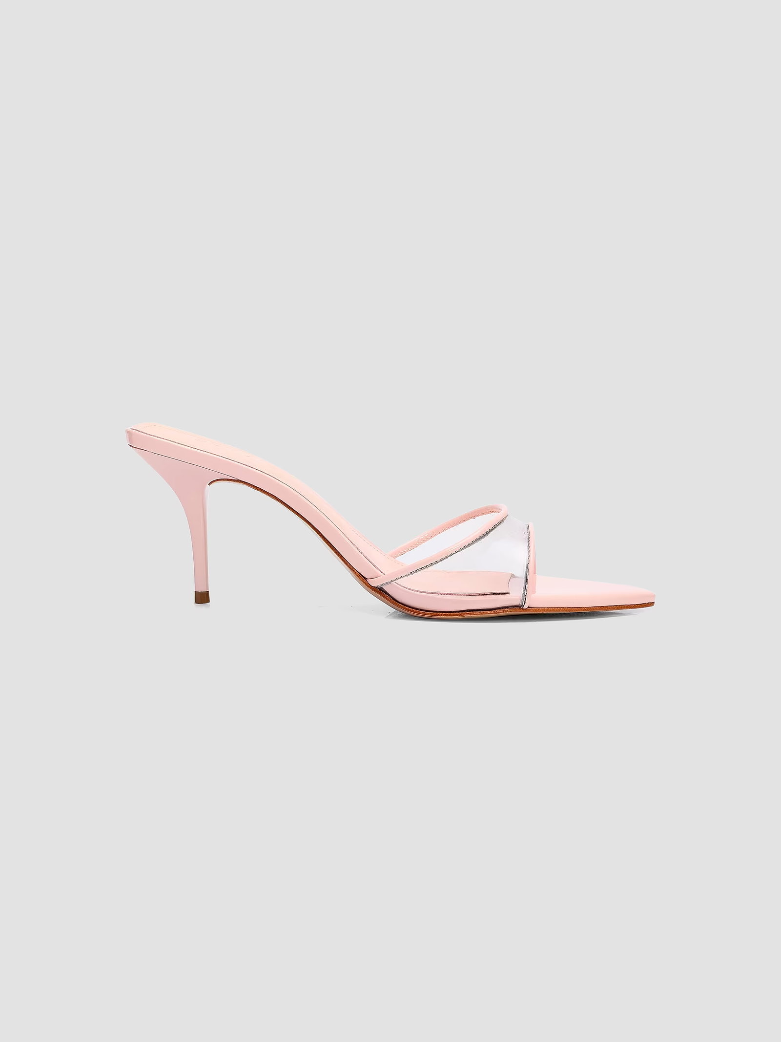 Schutz Elodie Vinyl 75MM Leather Stiletto Sandals