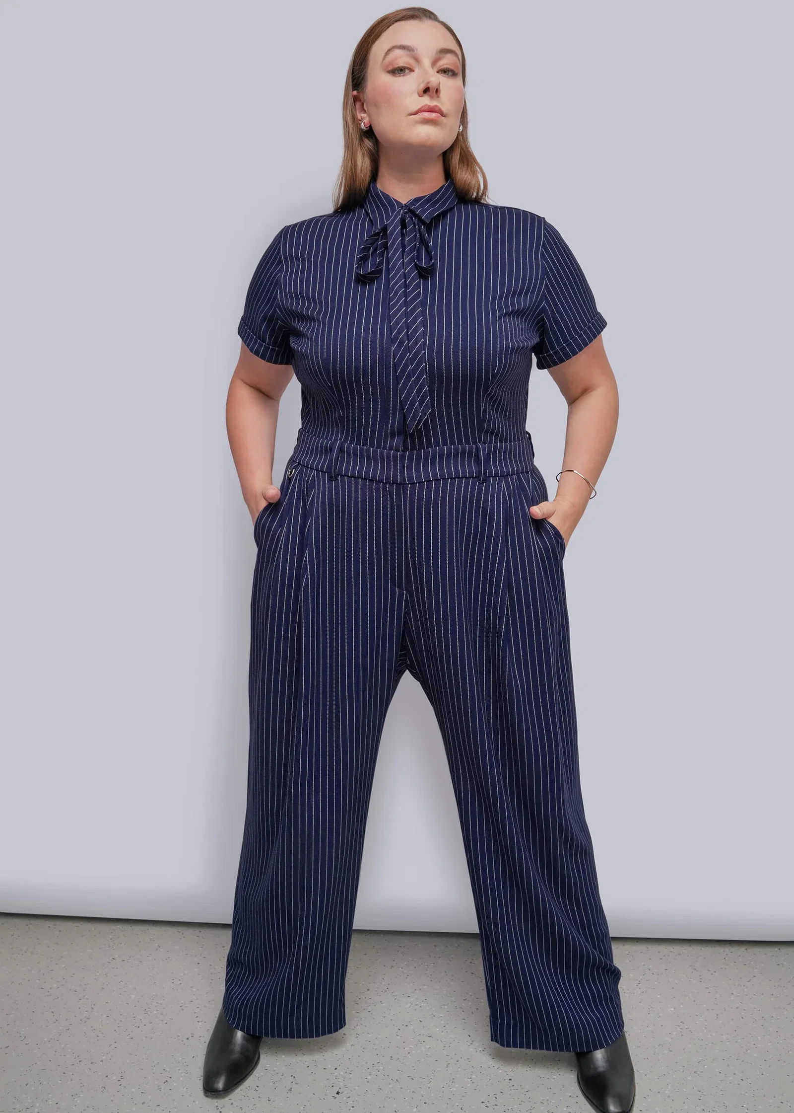 Image of THE EMPOWER JUMPSUIT - NAVY OAT