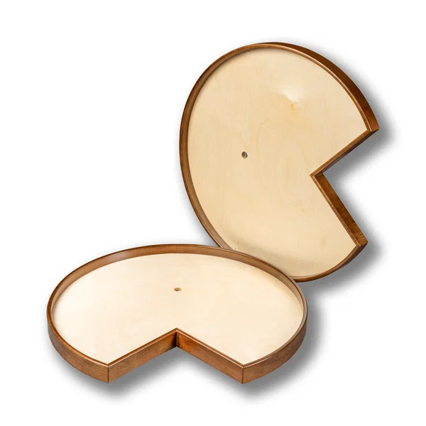 Century Components WCCMAG28PCPF, Magnum Walnut Creek 28" Diameter Pie Cut Lazy Susan Shelves (2) with Independent Rotation Top and Bottom Swivels, Maple with Walnut Accents 