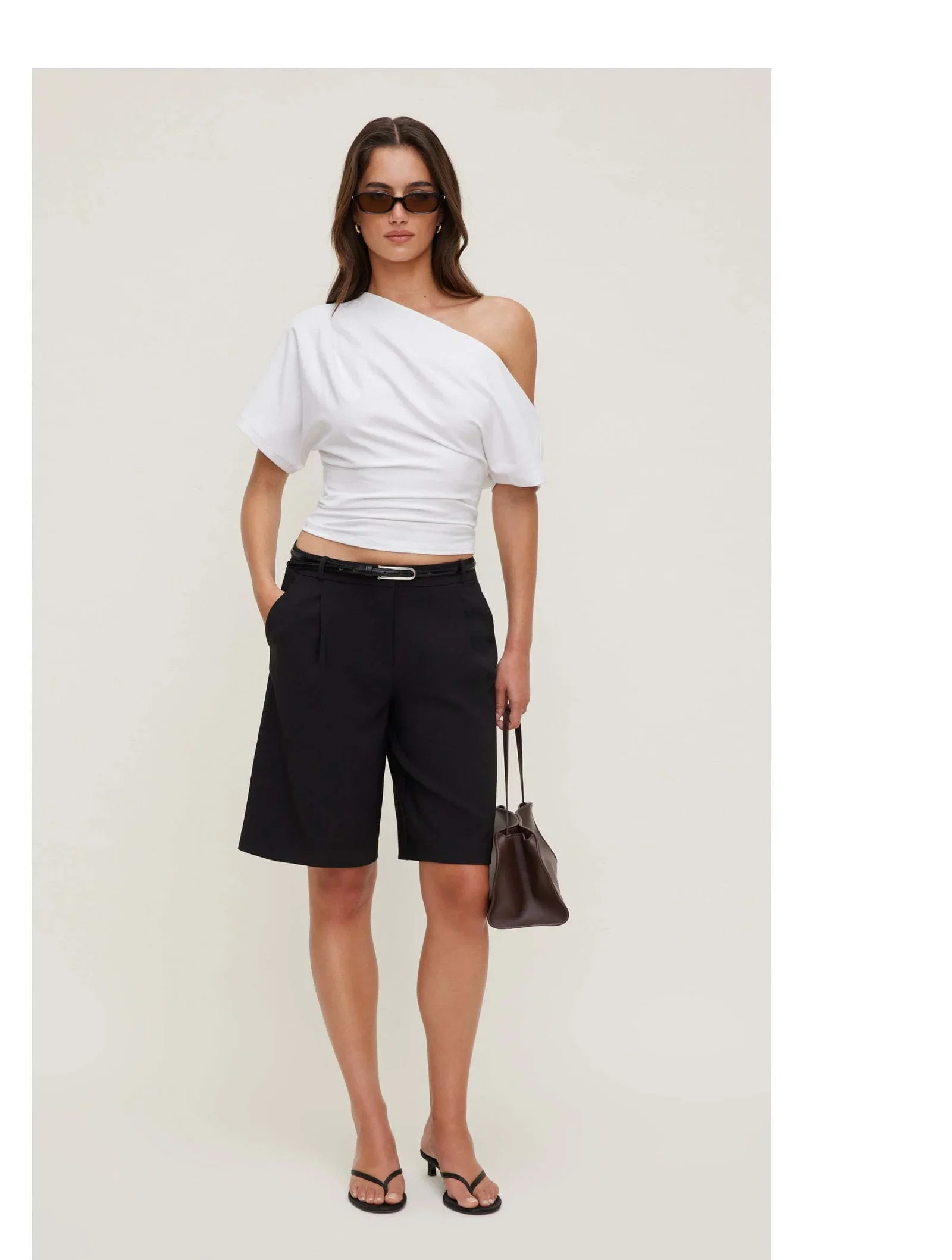 Mid Rise Bermuda Shorts