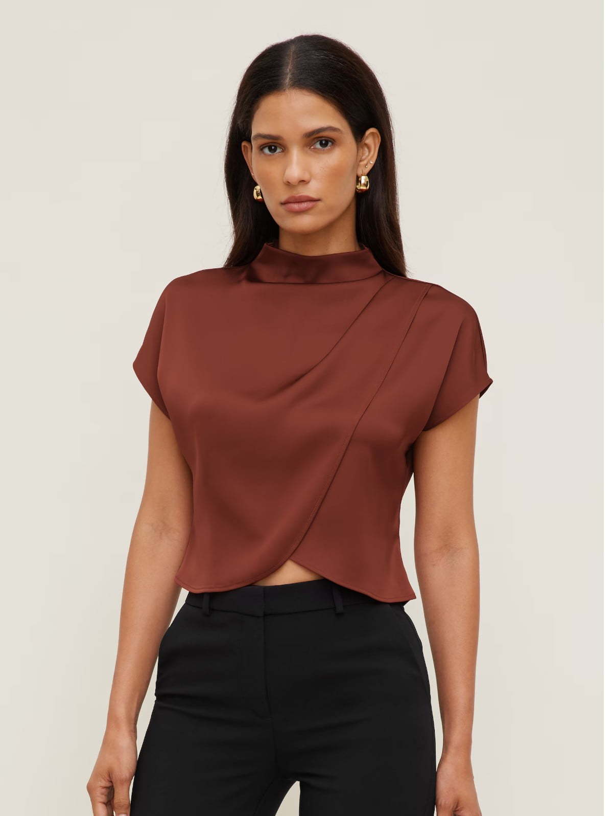 Ella Layered Satin Blouse