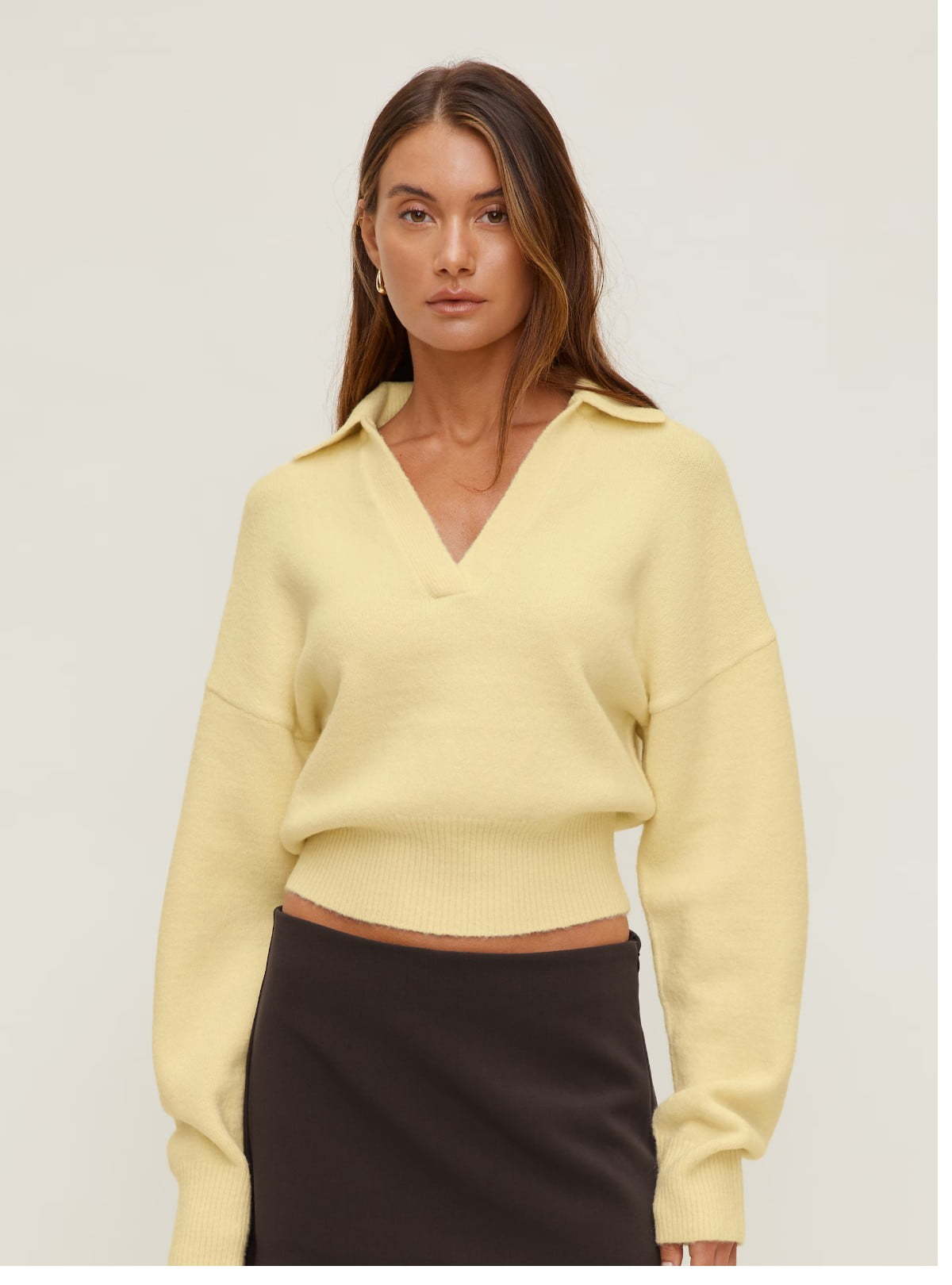 Audrey Cinched Polo Sweater