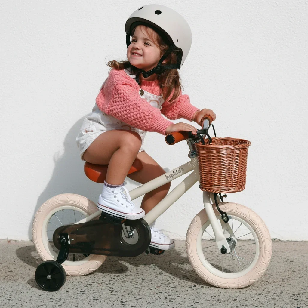 Image of 12 Inch Classic Pedal Bike with Wicker Basket