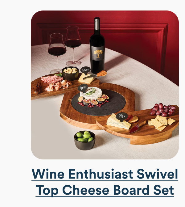 Wine Enthusiast Swivel Top Cheese Board Set