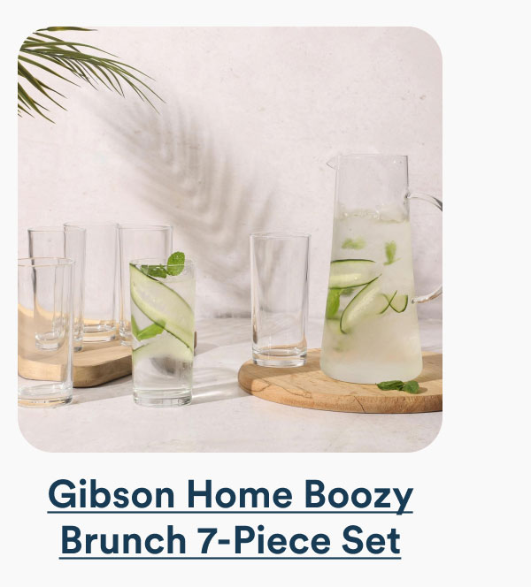 Gibson Home Boozy Brunch 7-Piece Pitcher & Tumbler Set
