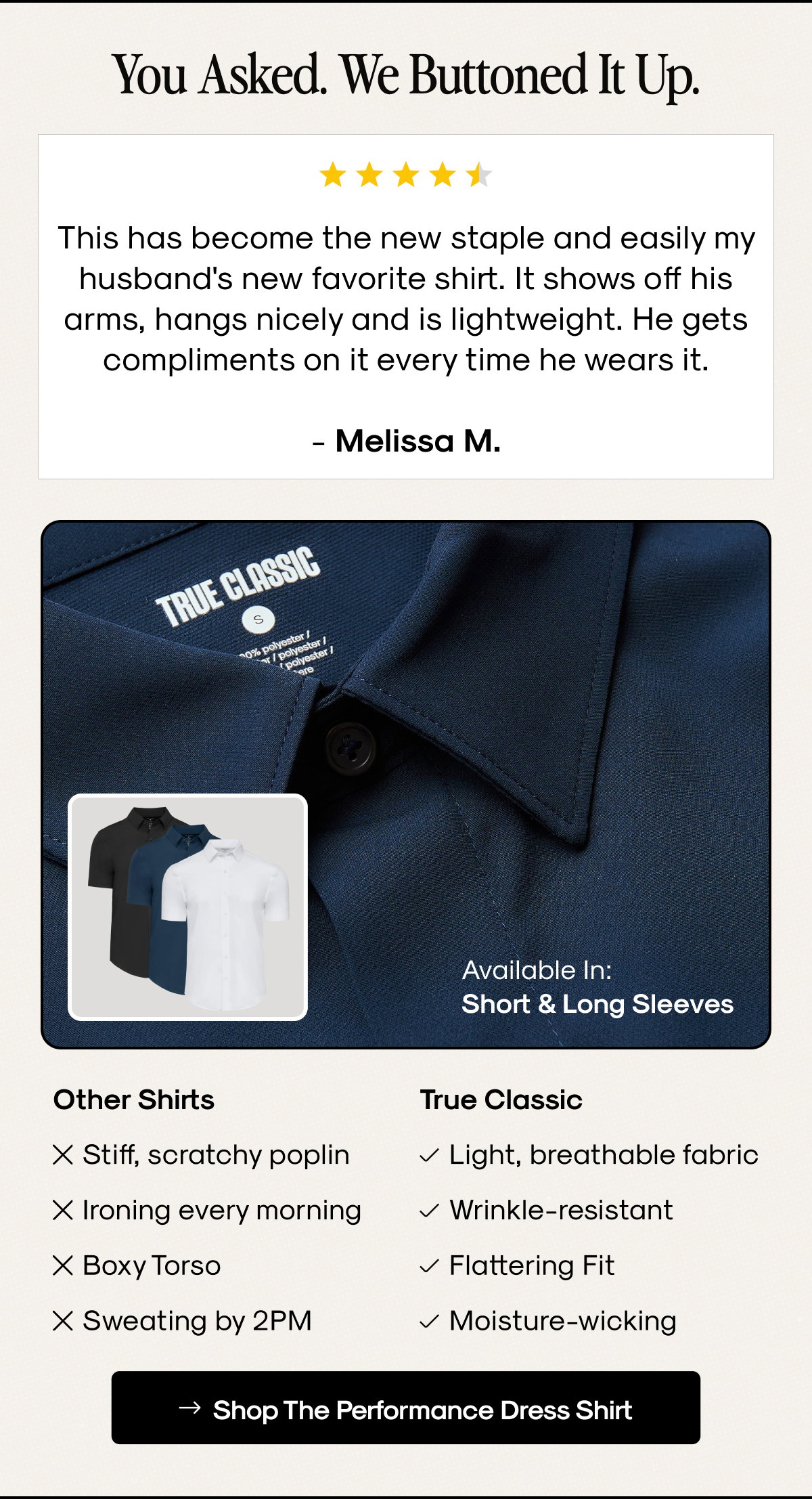 Shop The Performance Dress Shirt