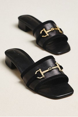 Maeve Horsebit Slide Sandals