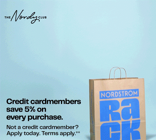 Credit cardmembers save 5% on every purchase. Not a credit cardmember? Apply today. Terms apply.**