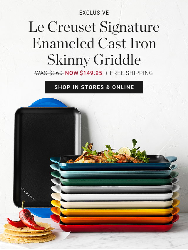 Exclusive - Le Creuset Signature Enameled Cast Iron Skinny Griddle NOW $149.95 + Free Shipping