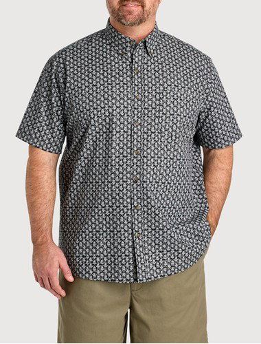 Easy-Care Abstract Print Sport Shirt