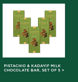 Pistachio & Kadayif Milk Chocolate Bar, Set of 5