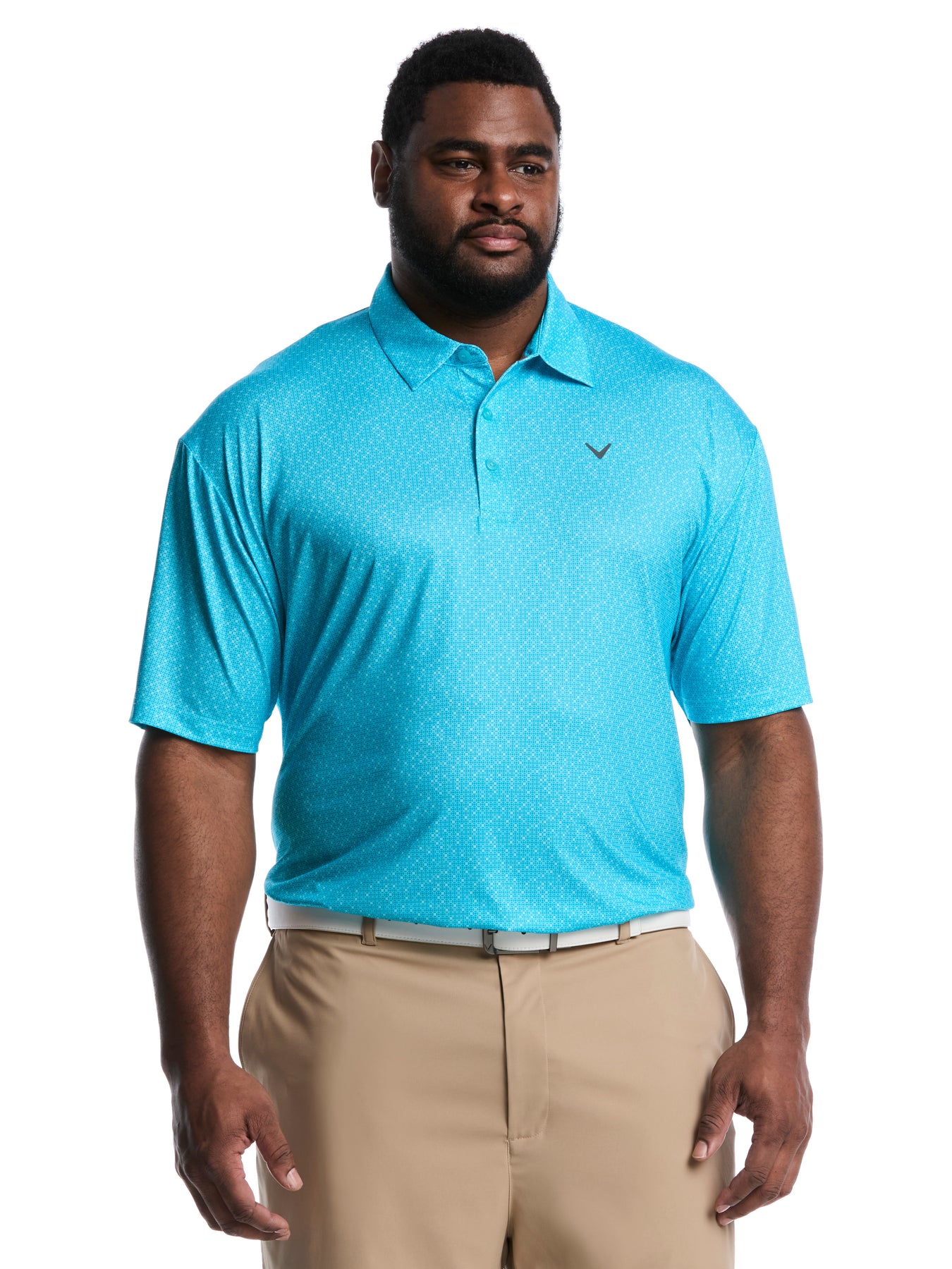 Big & Tall All Over Mini Geo Print Polo