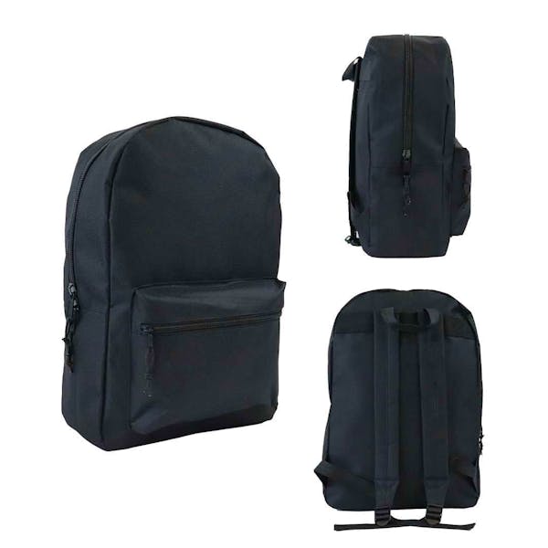 BigBox Basic Backpacks, Black, 15"