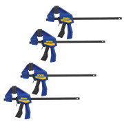 Irwin 115mm (4.5") One-Handed Micro Bar Clamp - Pack of 4